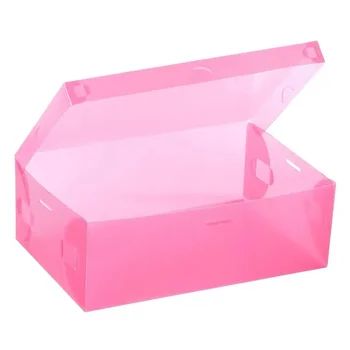 Transparentné Topánky Úložný Box Priehľadný Plastový Čistenie Boxov Skladacia Topánky Prípade Držiteľ Shoebox Transparentné Topánky