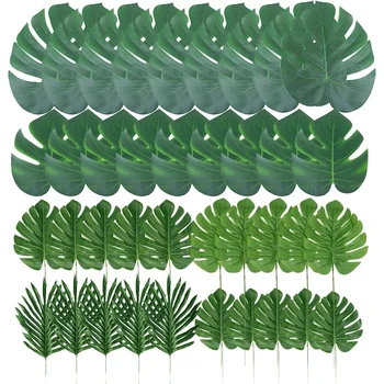 Umelá Tropická Palmové Listy Monstera leaf Havajské Luau Party Jungle Tému Party Dekorácie, Svadobné Narodeniny Home Table Deco
